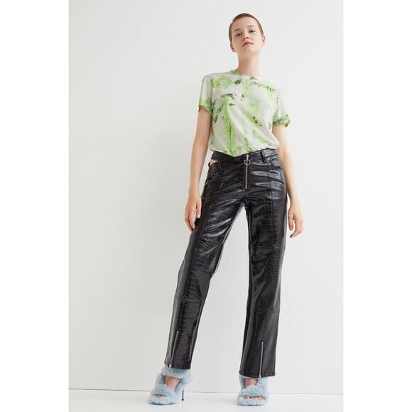 NWT H&M Innovation Co-Exist Story Vegan Leather Pants | Size 6 - Picture 2 of 10